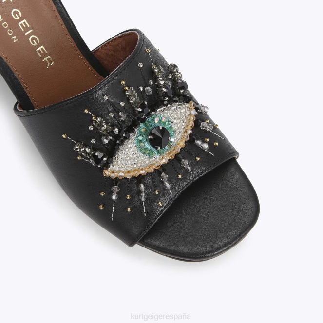 Kurt Geiger mujer Ojo de bloque de oliva de Londres 2LPR667 | calzados negro